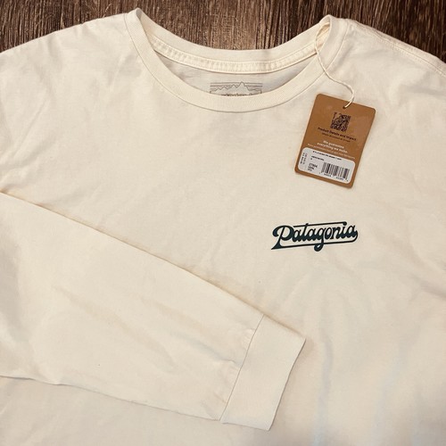 NEW Patagonia Long Sleeve Tshirt T-shirt Glider Shirt Undyed Natural Mens MEDIUM