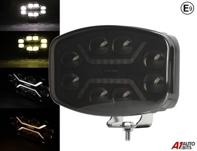 25.4cm 12V 24V LED Arbeit Dynamic DRL Licht X1 Punkt Nebel Dach Fahren Rauchglas