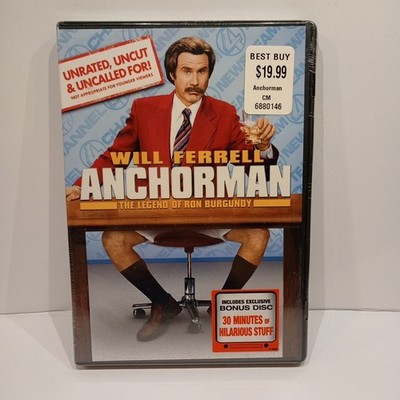 Anchorman DVD Movie w Bonus Best Buy DVD, Widescreen Unrated, Brand New Sealed 