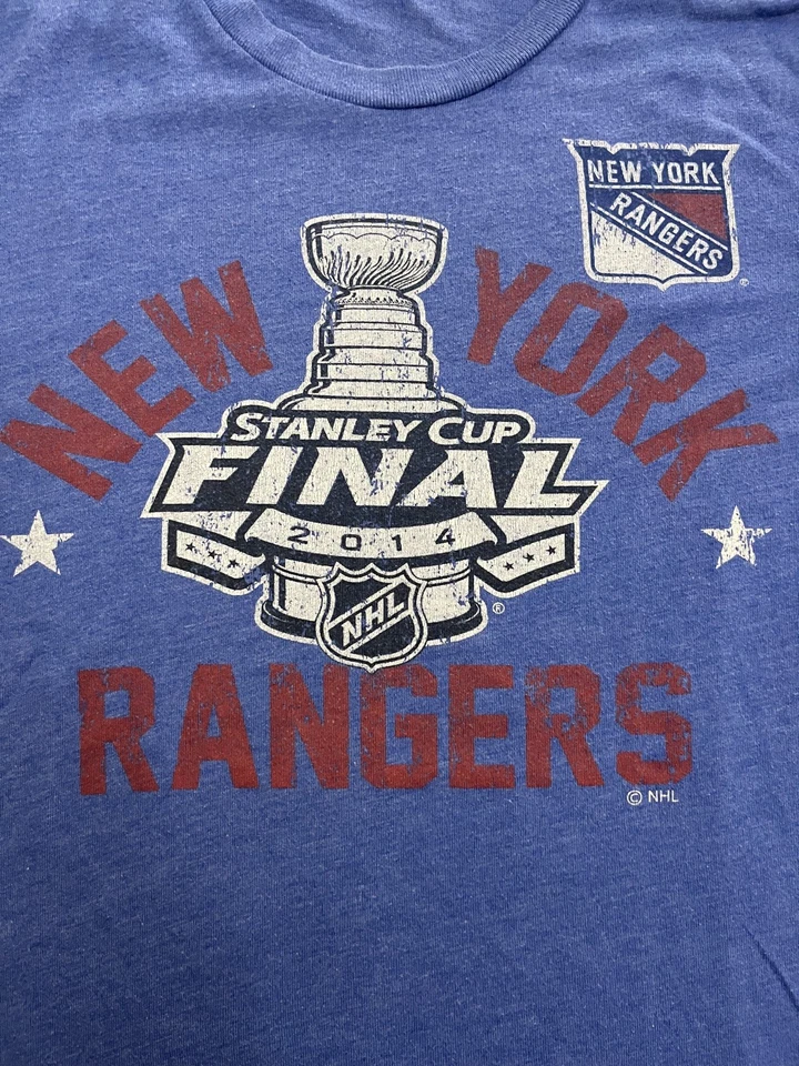 Mens New York Rangers M (Blue) T-Shirt Tee 2014 Stanley Cup Finals - Image 3 of 4