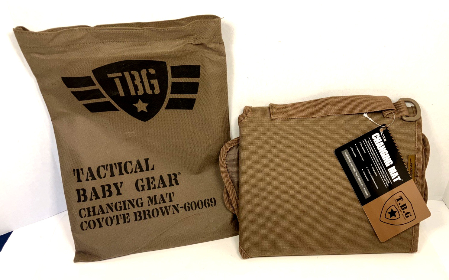 Tactical Baby Gear LOT Carrier, Mat, Bags + Mod Panels, Coyote Brown Camo-BNWT