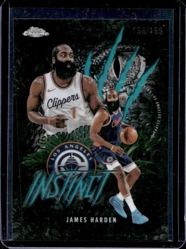 2025 Topps Chrome James Harden Refractors Aqua (RAW)