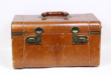 Vintage Distressed Hard Leather Camera Case