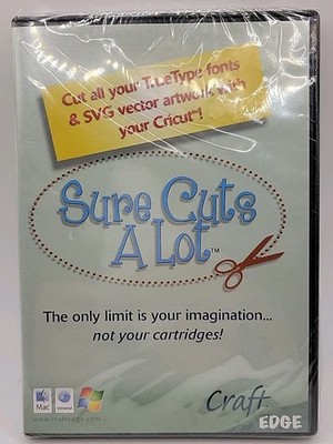 Sure Cuts A Lot CD-ROM  For Cricut Craft Edge RARE NEW