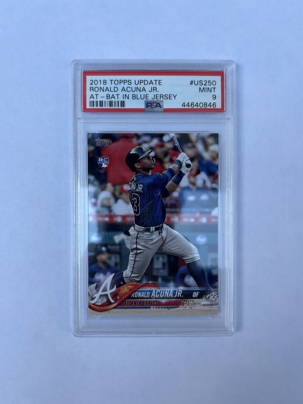 Ronald Acuna Jr. - 2018 Topps PSA 9 Mint, Rookie Card #US250, Atlanta Braves