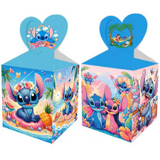 12 Lilo  Stitch Favor Boxes, Heart-Top Treat Boxes, Hawaiian Birthday Party