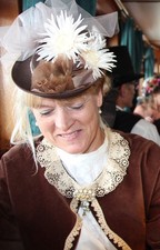 Sissi Sisi victorianischer Hut zum Tageskleid Civil War Wollfilz      SELTEN!