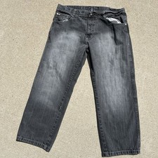 South Pole Jeans Mens 38 Dark Wash Baggy Y2K Wide Leg Faded 4180 Hip Hop Grunge