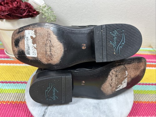 Botas vaqueras occidentales para mujer Lagrange DPL3954 de cuero negro diseño brillante 8,5 M - Imagen 10 de 12