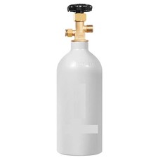 CO2 Tank, 2.5 lbs New Aluminum Alloy Cylinder, CO2 Air Tank with Light Gray Spra