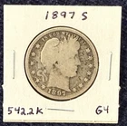 1897 S Barber Quarter G 542K Mintage Full Rims *Free S/H After 1st Item*
