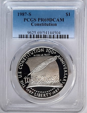 1987-S   US Constitution Bicentennial Commo. Proof Silver Dollar-PCGS PR69 DCAM