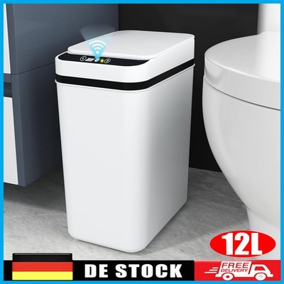 12 Liter Automatik Mülleimer mit Smart Sensor für Küche Badezimmer Wohnzimmer