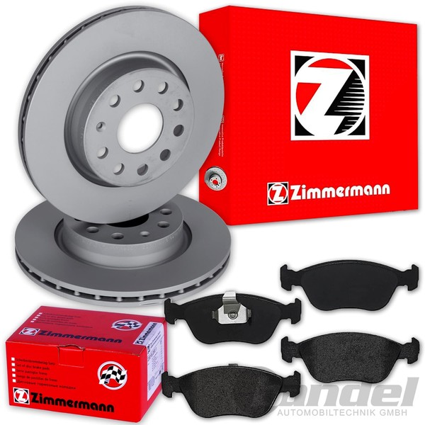 Zimmermann Bremsscheiben 280Mm + BelÄGe Vorne Passend FüR Volvo V70 850 C70 S70-image