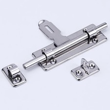 4 Inch Hardware Door Lock Stainless Steel Barrel Bolt Latch Padlock Clasp Set UK