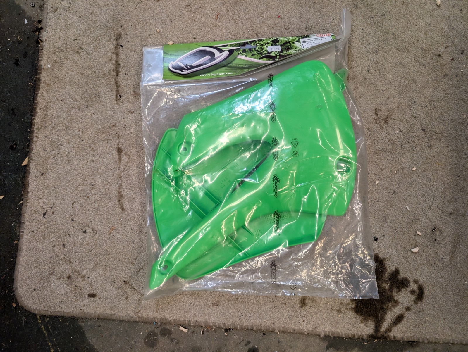 UFO Radiator Fairing Covers Guards Kawasaki KX85 Green 2001-2013 KA03717-026 NOS