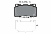 Textar Bremsbelagsatz, Scheibenbremse Vorne FüR Cadillac Chevrolet Opel Tesla