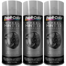 Duplicolor HWP106 (3-Pack) Hi-Performance Wheel Paint, Matte Clear, 12oz Aerosol