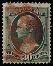 USA  Scott# 154,USED, Red NYFM Cancel (2) PF Certs SCV $355  (57425)