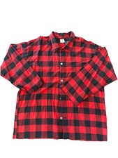 POLO RALPH LAUREN Men Flannel Sleep Shirt Pajama Top, Size L/XL, Vintage 90s NEW