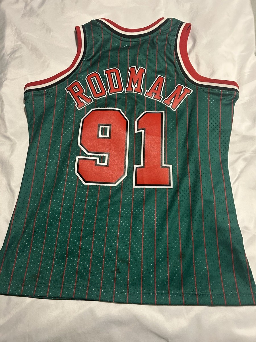 🔥🔥Mitchell Ness Swingman Dennis Rodman Chicago Bulls 1995