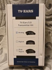 TV Ears 5.0 Dual Analog Wireless Charger Base Transmitter Kit w/ Cables NIB