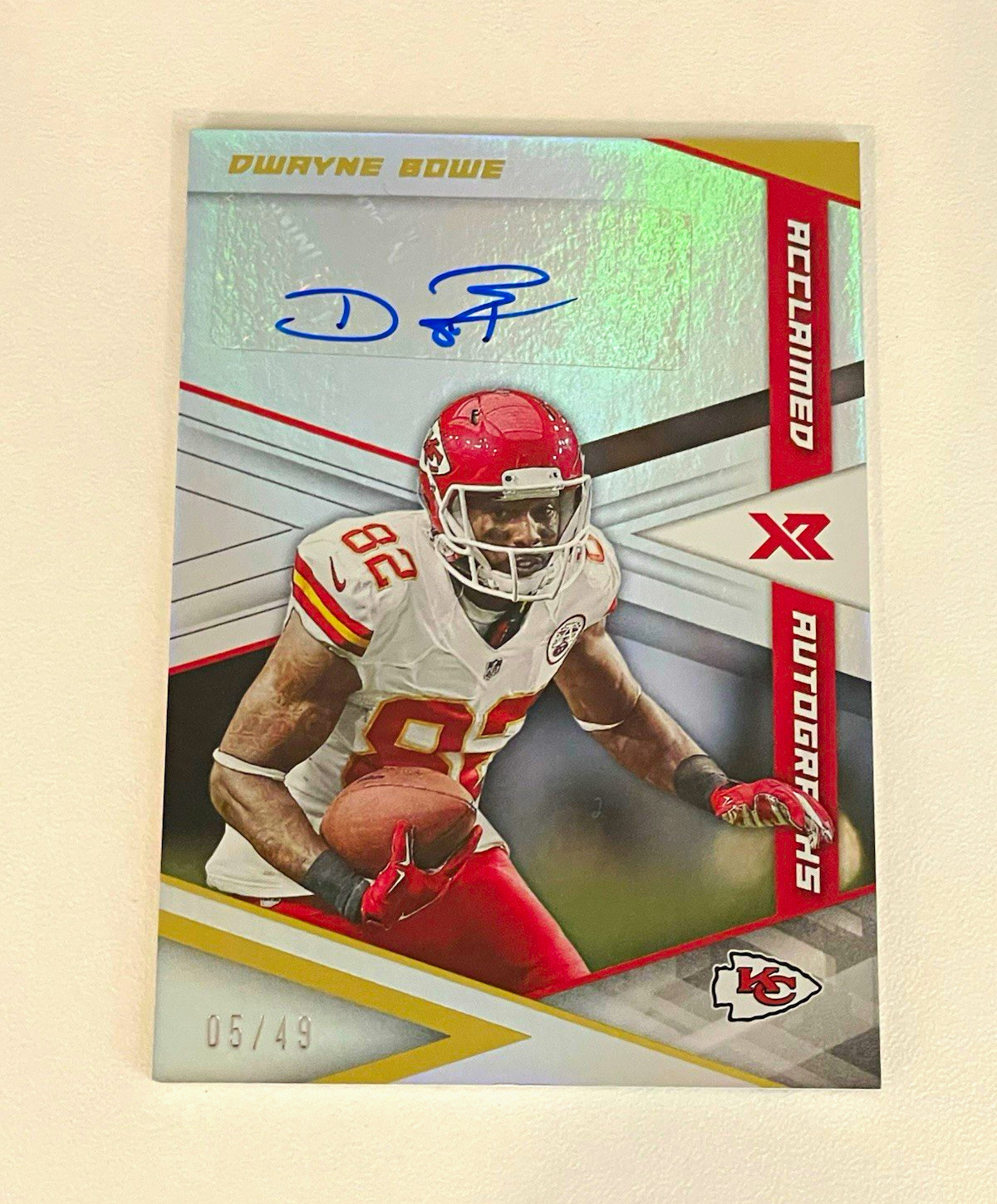 Panini 2021 XR Acclaimed Autographs Dwayne Bowe Auto /49 #ACA-DBO Chiefs
