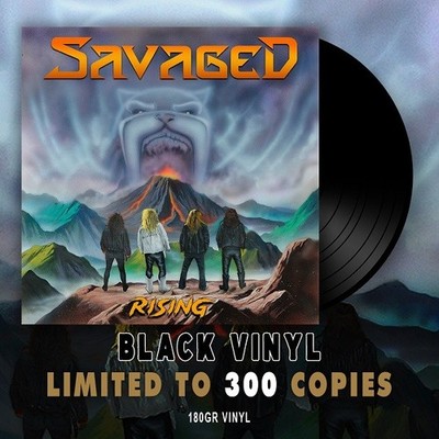 SAVAGED - Rising (LIM. 300 BLACK VINYL*ES HEAVY METAL*TOKYO BLADE*ENFORCER)