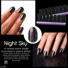 Color Street Nail Polish Strips, Night Sky, Glitter, New In Box, READ  