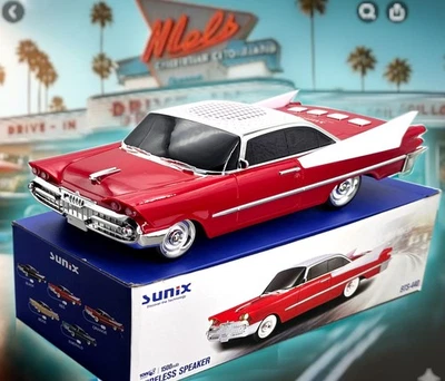 MARKENLOS Cuba Styl Oldtimer Auto Car Designe Box Bluetooth Portable Audio LautsprecherROT