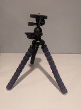 TRIPOD UNIVERSAL MINI BENDIBLE LEGS FULL ADJUSTABLE LEVEL TOP BLUE/BLACK