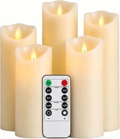 LED Kerzen Schwingflamme Fernbedienung 5Er Set Wiederverwendbar
