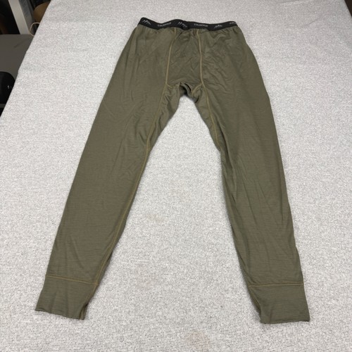 ColdPruf Mens 100% Merino Wool Base Layer Thermal Leggings Green Medium