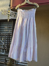 Vtg Victoria's Secret Angels Pink Smocked Sleeveless Feminine Resort Babydoll