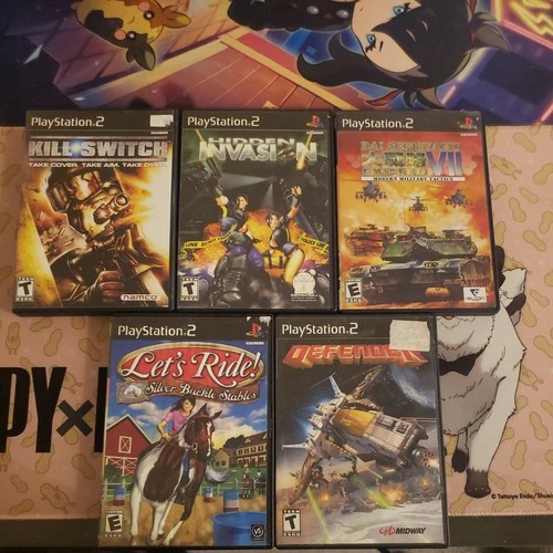 Sony PlayStation 2 PS2 Video Game Lot Of 5 Video Games Tested Working Manual Box