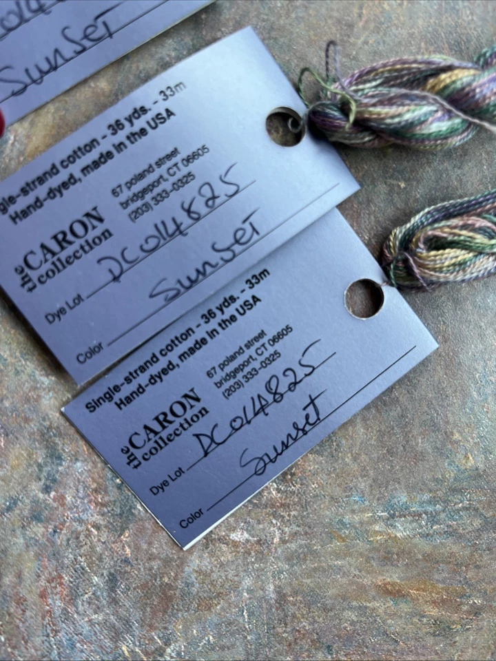 Lot of 6 - Wildflowers by Caron Cotton Thread Needlepoint Cross Stitch - Sunset - Image 4 of 4