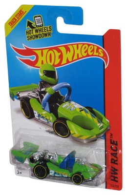 Hot Wheels HW Race (2014) Green Let's Go Die-Cast Toy Car 165/250