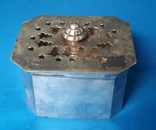 Vintage versilberte Weihnachten Claridge Potpourri Box