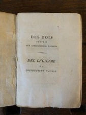 Goujon Del legname da costruzione navale Milano Stamperia Reale 1807