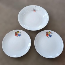 Miffy Ceramic Plate Set of 3 Lawson Collaboration White, Used