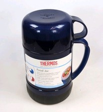 Thermos 17oz Food Jar - Blue - Glass Insulated 0.5 Liters - Good Used Condition