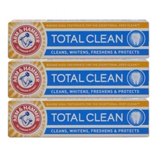 Arm & Hammer Total Clean Baking Soda Toothpaste, 4.4oz (125g) (Pack of 3)