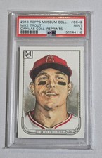 Mike Trout 2018 Topps Museum Collection Canvas Coll. Reprints #CC-42 PSA 9 MINT