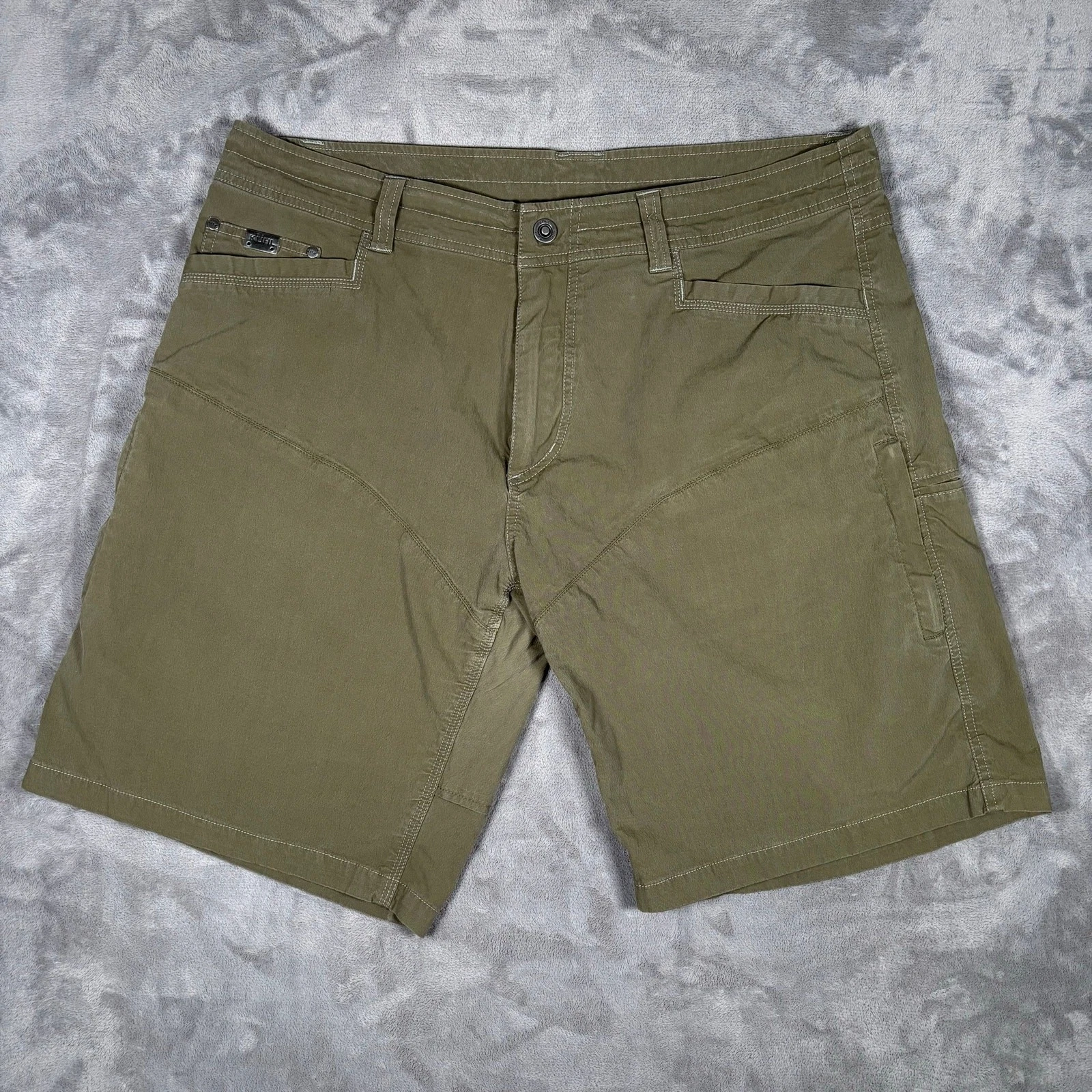 KÜHL Renegade Hiking Shorts Men’s 38 Olive Green Outdoor Stretch
