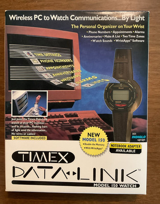 Timex Data Link Model 150 Watch Brown Leather Band - NIB