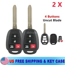 2 Replacement For 2016 2017 2018 2019 Toyota Corolla Key Fob Remote Shell Case 2 Replacement For 2016 2017 2018 2019 Toyota Corolla Key Fob Remote Shell Case