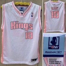 Kings Bibby 10 Jersey Basketball NBA 4 her Reebok Size XL Extra Large 16