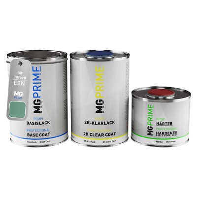 Autolack Dose Set für Citroen ESN Vert Aquarius Basislack 2K Klarlack 2,5L
