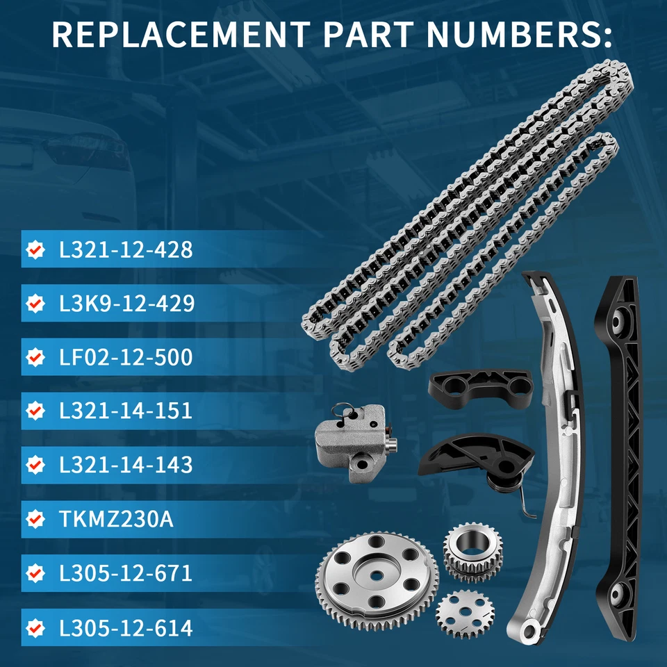 For Mazda 3 5 6 Tribute 2.0L 2.3L 2003-2007 Timing Chain Kit L305-12-614 - Image 2 of 4