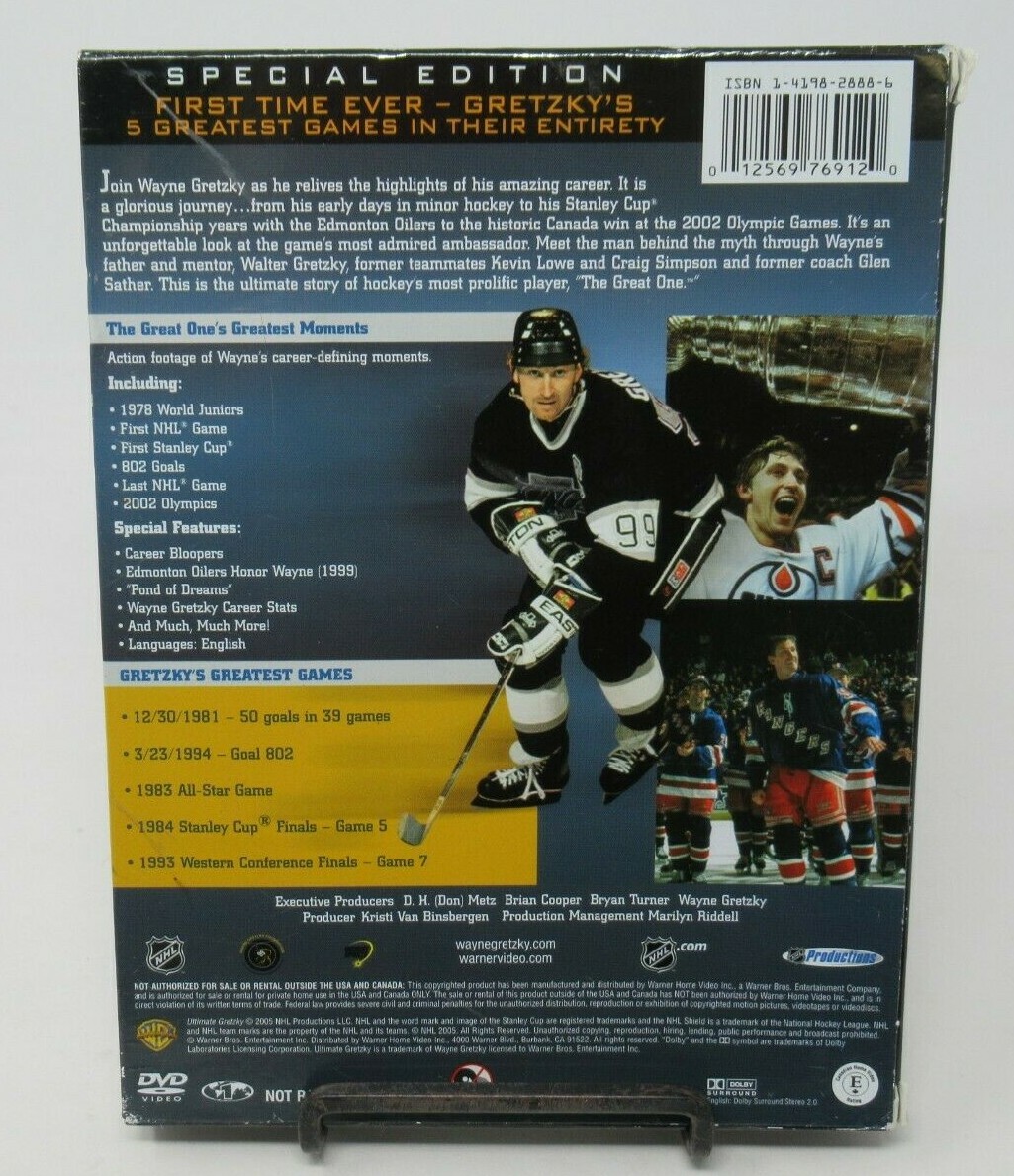 NHL ULTIMATE GRETZKY SPECIAL EDITION 4DISC DVD SET, 5 GREATEST